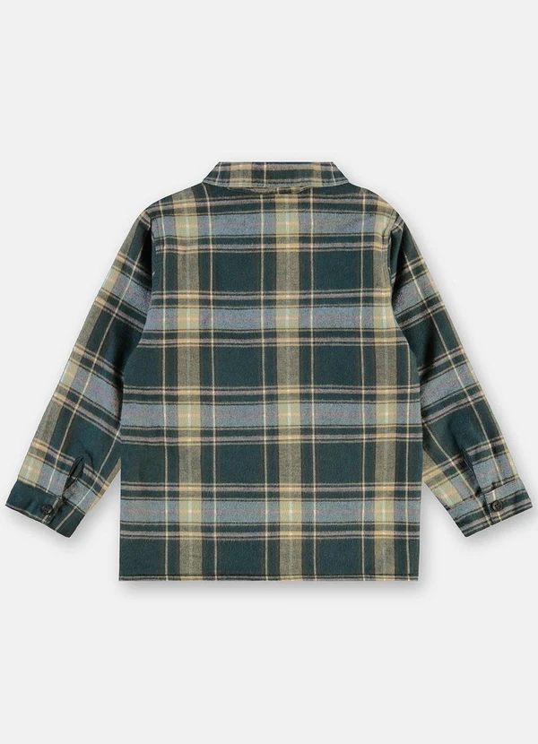 Up Baby - Camisa em Flanela Xadrez com Forro Verde 4