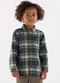 Up Baby - Camisa em Flanela Xadrez com Forro Azul - variação: Verde