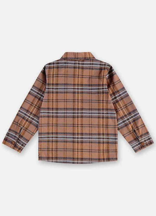 Up Baby - Camisa em Flanela Xadrez Marrom 4