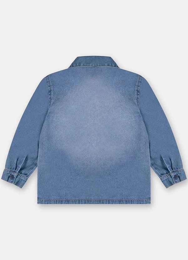 Up Baby - Camisa em Jeans de Mangas Longas Azul 5