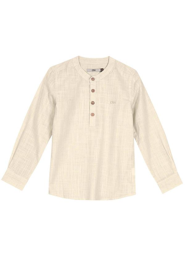 Carinhoso - Camisa em Linho Menino Branco