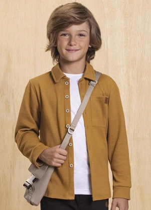 Ioluig - Camisa em Malha Alfaiataria Dupla Marrom - IOLUIG