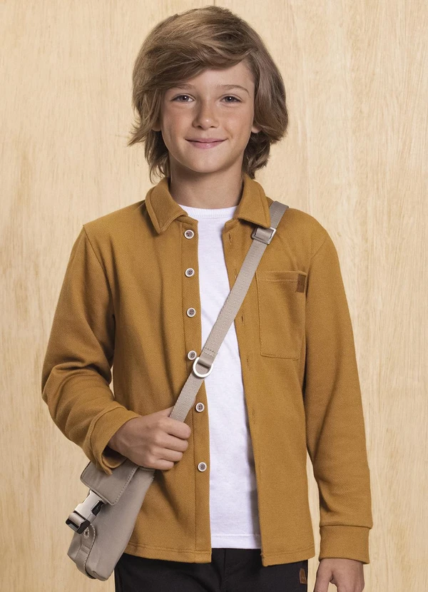 Ioluig - Camisa em Malha Alfaiataria Dupla Marrom