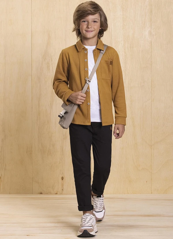 Ioluig - Camisa em Malha Alfaiataria Dupla Marrom 2