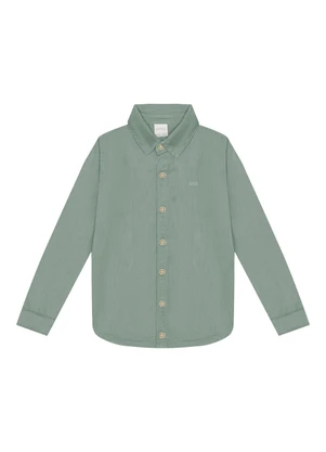 Alakazoo - Camisa em Sarja com Botões Verde - ALAKAZOO