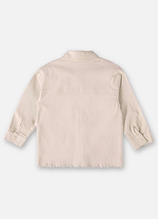 Up Baby - Camisa em Sarja Infantil para Meninos Bege 2