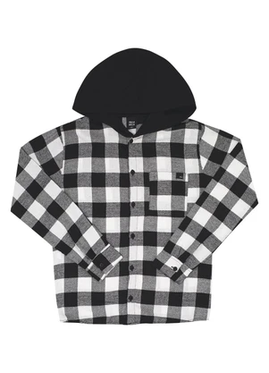 Pulla Bulla - Camisa Flanela Fio Tinto e Moletinho Branco - PULLA BULLA