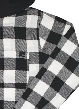 Pulla Bulla - Camisa Flanela Fio Tinto e Moletinho Branco - PULLA BULLA