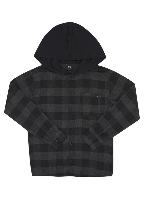 Pulla Bulla - Camisa Flanela Fio Tinto e Moletinho Cinza 3