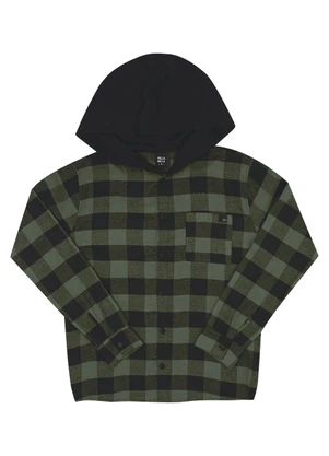 Pulla Bulla - Camisa Flanela Fio Tinto e Moletinho Verde - PULLA BULLA