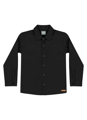 Quimby - Camisa Flanelada Infantil Menino Preto - QUIMBY