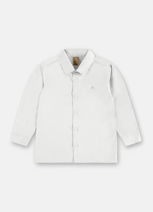 Up Baby - Camisa Infantil Clássica em Algodão Branco - UP BABY