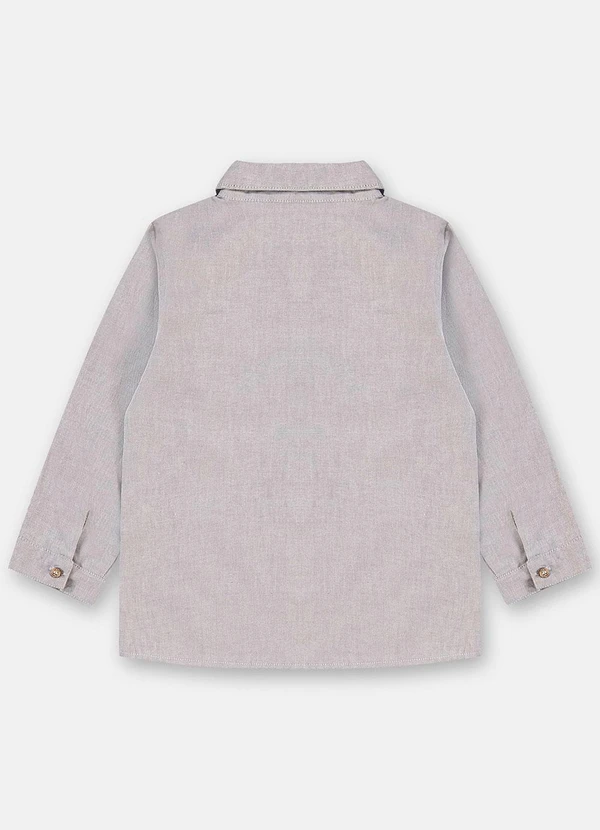 Up Baby - Camisa Infantil em Tecido Oxford Azul 4