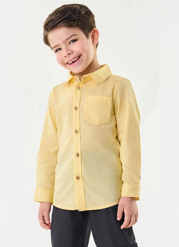 Trick Nick - Camisa Infantil Manga Longa Amarelo