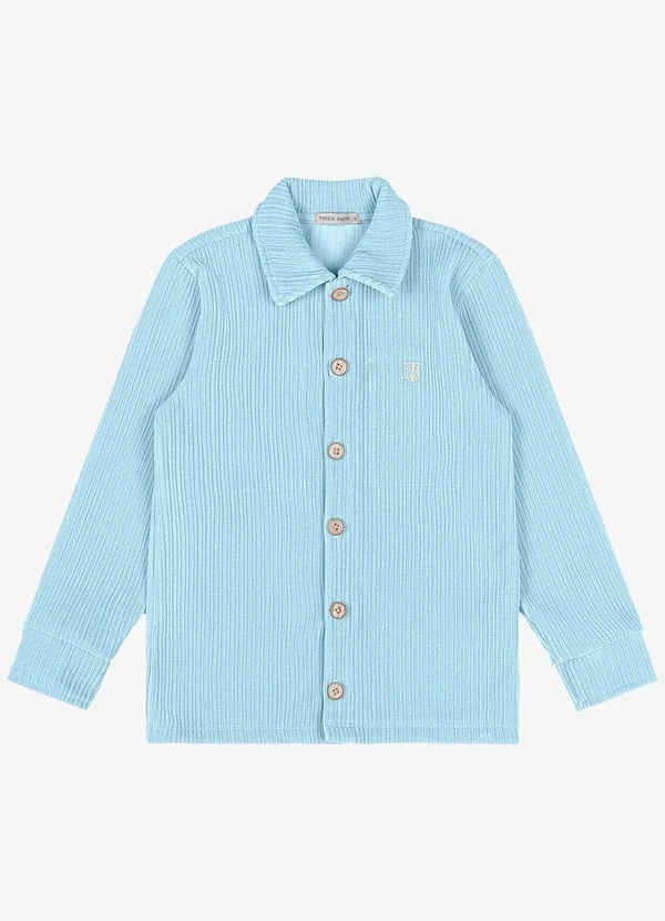 Trick Nick - Camisa Infantil Manga Longa Azul