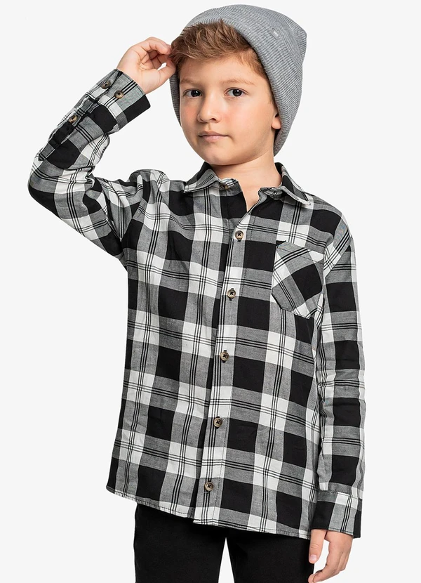 Trick Nick - Camisa Infantil Manga Longa Preto