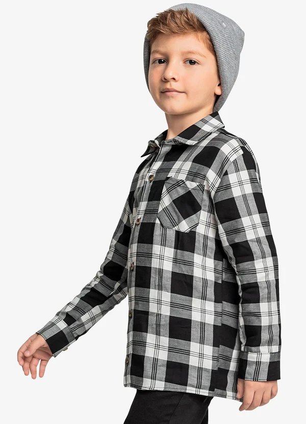 Trick Nick - Camisa Infantil Manga Longa Preto 4