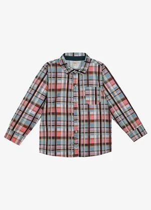 Trick Nick - Camisa Infantil Manga Longa Xadrez Preto - TRICK NICK