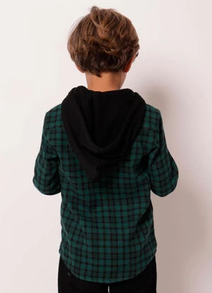 Torra - Camisa Infantil Manga Longa Xadrez Verde - TORRA