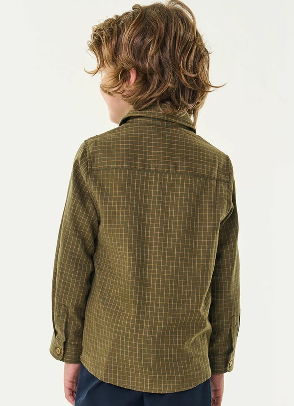 Trick Nick - Camisa Infantil Masculina Manga Longa Verde 2