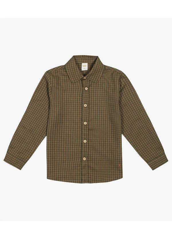 Trick Nick - Camisa Infantil Masculina Manga Longa Verde 4