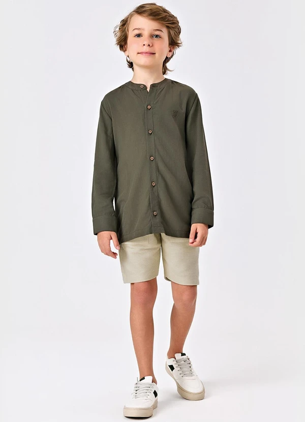 Trick Nick - Camisa Infantil Masculino Manga Longa Verde 3