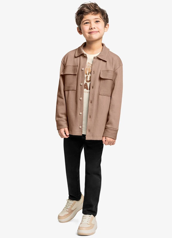 Trick Nick - Camisa Infantil Masculino Marrom 3