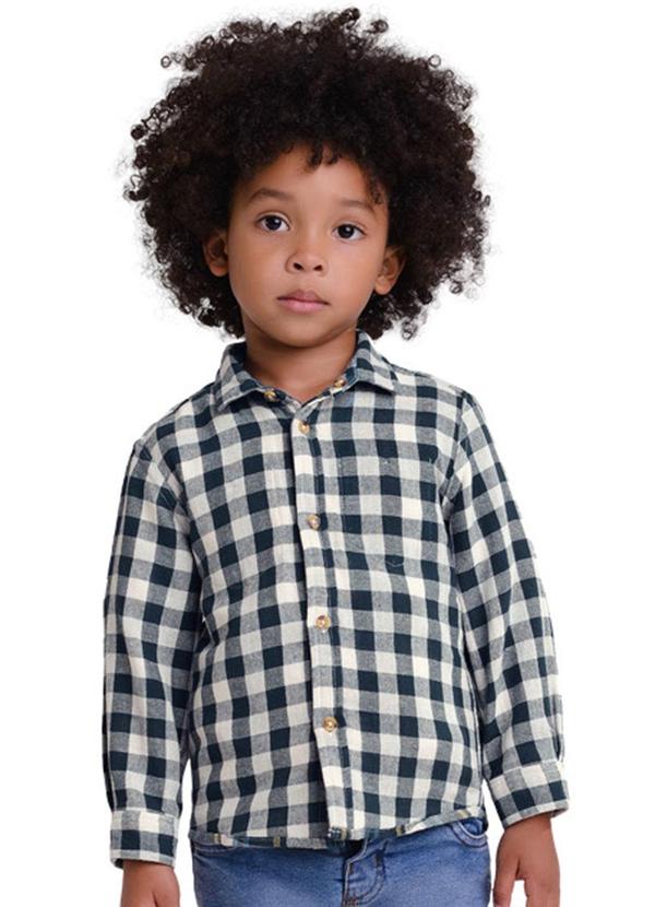 Milon - Camisa Infantil Menino Azul