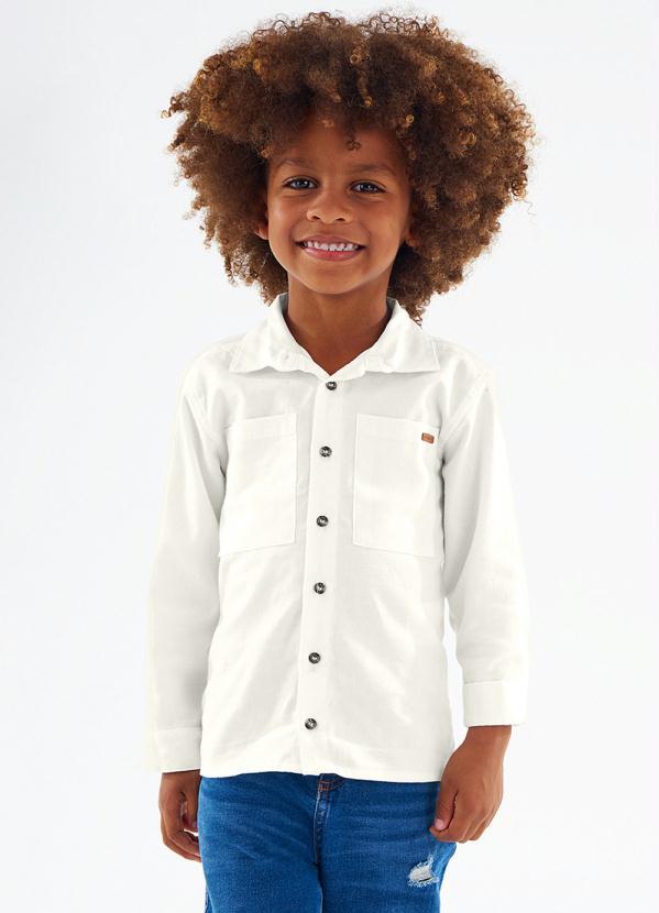 Up Baby - Camisa Infantil Menino Bege