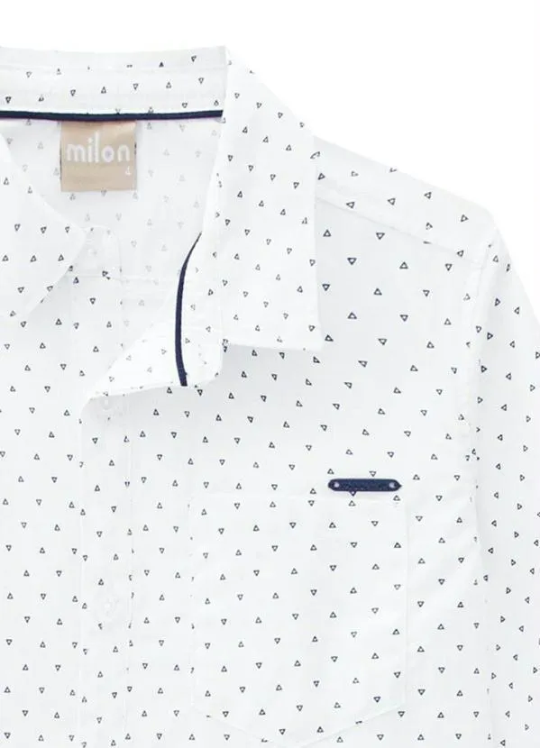 Milon - Camisa Infantil Menino Branco 2