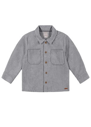 Colorittá - Camisa Infantil Menino Cotelê Cinza - COLORITTÁ