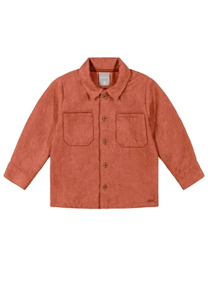 Colorittá - Camisa Infantil Menino Cotelê Marrom - COLORITTÁ