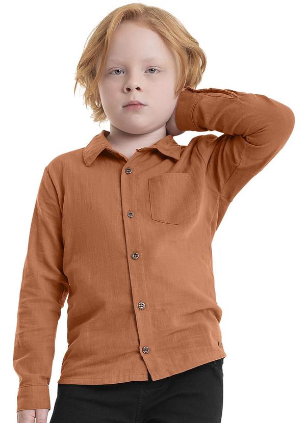 Quimby - Camisa Infantil Menino Marrom