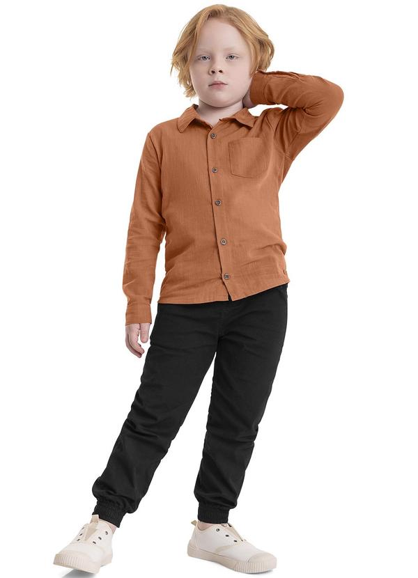 Quimby - Camisa Infantil Menino Marrom 2