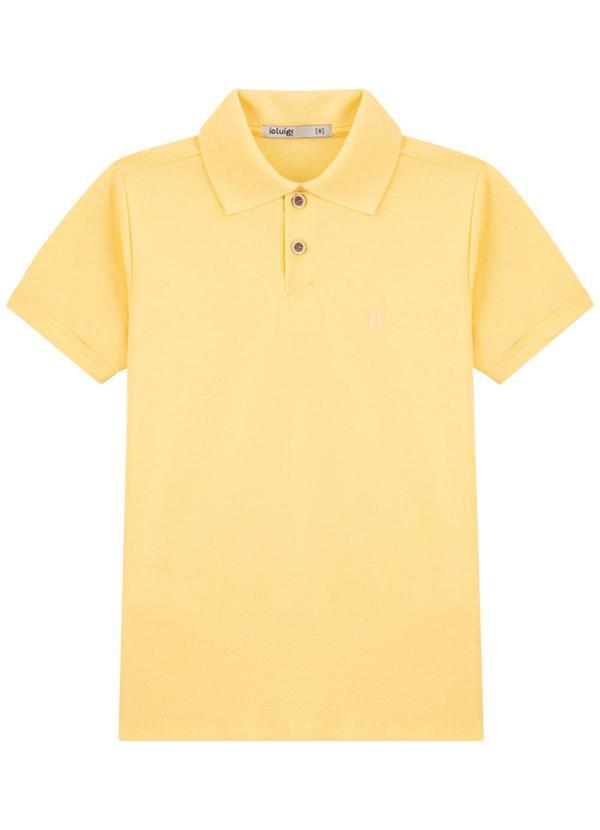 Ioluig - Camisa Infantil Menino Polo em Piquet Amarelo