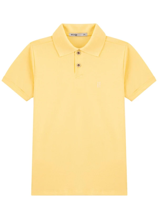 Ioluig - Camisa Infantil Menino Polo em Piquet Amarelo