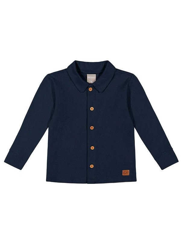 Colorittá - Camisa Infantil Menino Texturizada Azul 4