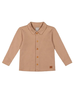 Colorittá - Camisa Infantil Menino Texturizada Marrom - COLORITTÁ