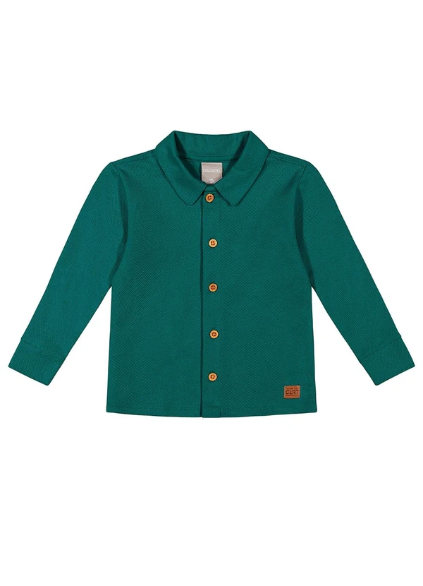 Colorittá - Camisa Infantil Menino Texturizada Verde