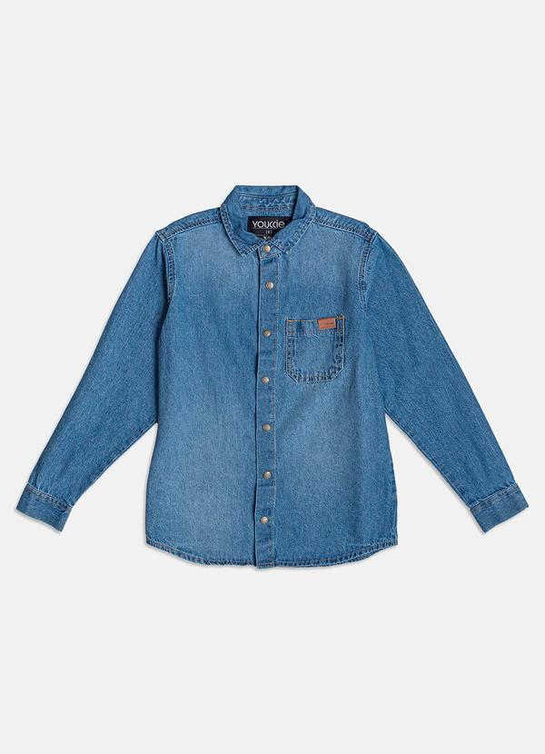 Youccie - Camisa Jeans Azul Claro Azul
