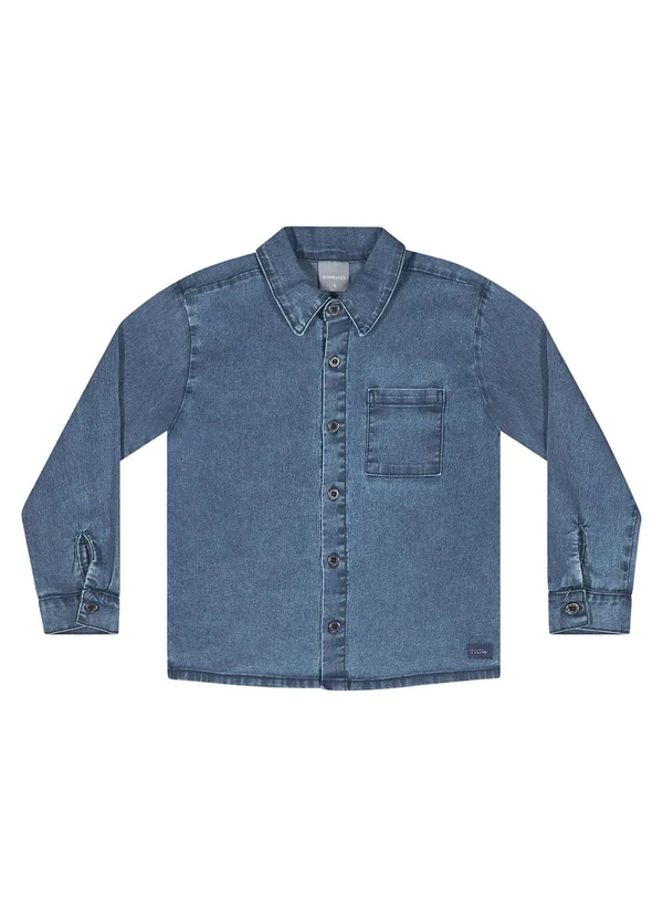 Quimby - Camisa Jeans Infantil para Menino Azul 3