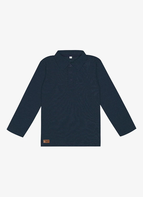 Trick Nick - Camisa Listrada Infantil Manga Longa Azul