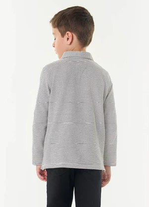 Trick Nick - Camisa Listrada Infantil Manga Longa Bege - TRICK NICK