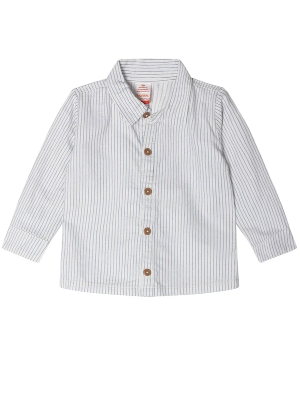 Marisol - Camisa Listrada Manga Longa Azul 3