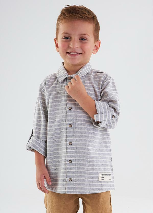 Up Baby - Camisa Manga Longa Infantil Cinza