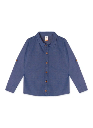 Marisol - Camisa Manga Longa Infantil Masculina Azul - MARISOL