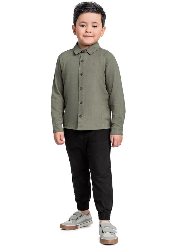 Quimby - Camisa Manga Longa Menino Verde 2