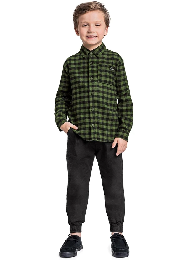 Quimby - Camisa Manga Longa Menino Verde 2