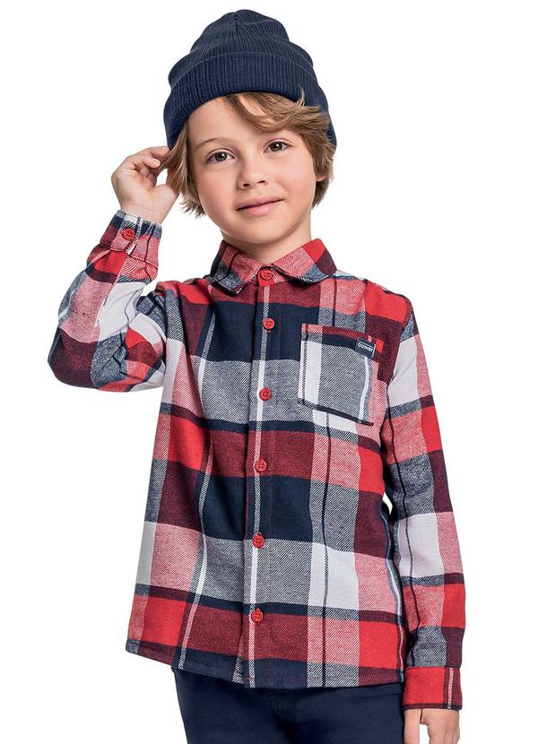 Quimby - Camisa Manga Longa Menino Vermelho