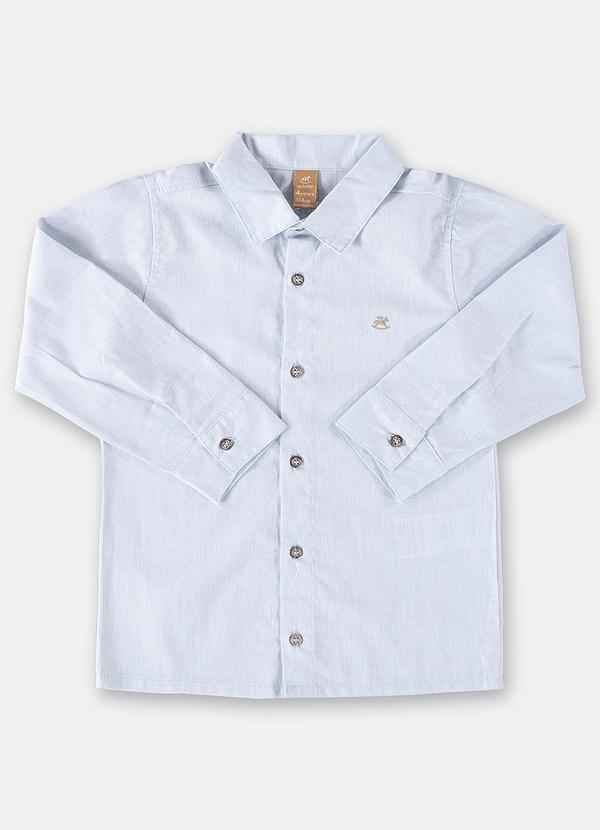 Up Baby - Camisa Manga Longa para Menino Azul